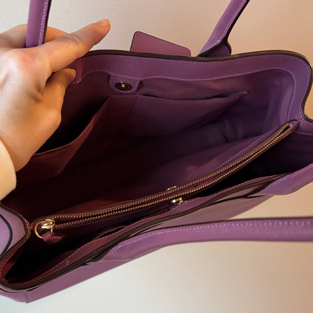 Coach Lilac Leather Tote Bag - Picture 4 of 4